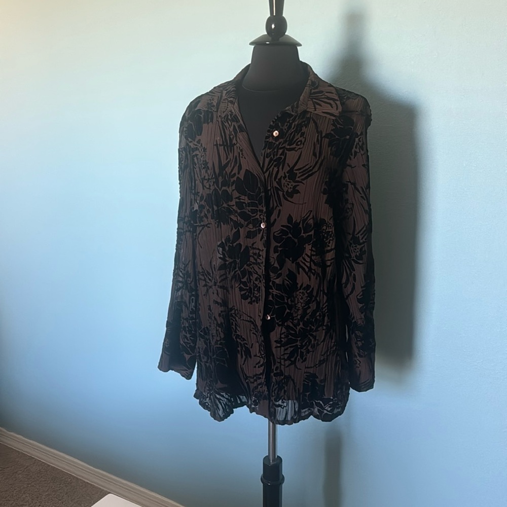 Vikki Vi velvet shirt - Picture 1 of 6